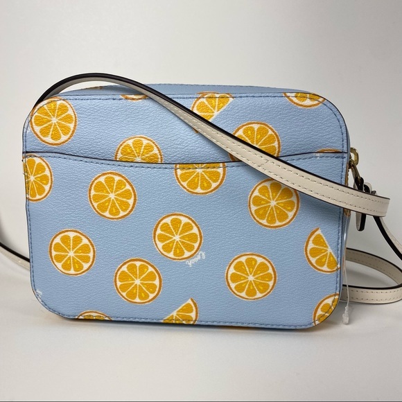 Coach Oranges Mini Camera Crossbody Bag with Orange Citrus Print in Blue - Picture 9 of 9